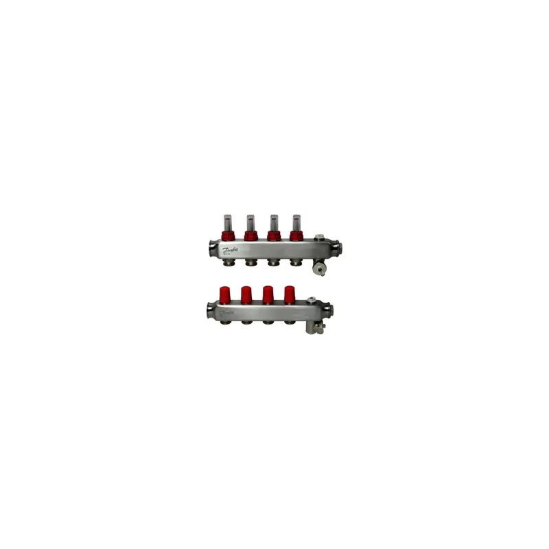 Danfoss FBH-Verteiler SSM-4F 4 Kreise, mit Durchflussanzeige