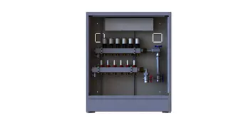 Danfoss Station UnoFloor Basic 6R 6 Heizkörper, rechts mit WMZ-Set, 230V