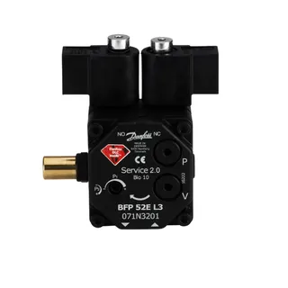 Danfoss Ölbrennerpumpe BFP 52 E L3 2 Magnetventile, 24 l/h, Drehricht, links, – Bild 2