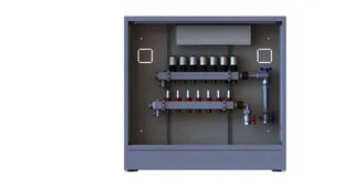 Danfoss Station UnoFloor Basic 7R 7 Heizkörper, rechts mit WMZ-Set, 230V