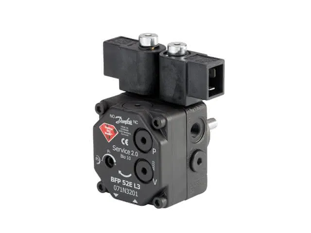Danfoss Ölbrennerpumpe BFP 52 E R3 mit 2 Magnetventilen, 24 l/h, Drehr, rechts,