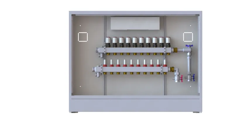 Danfoss Station UnoFloor Basic 10R 10 Heizkörper, rechts mit WMZ-Set, 230V