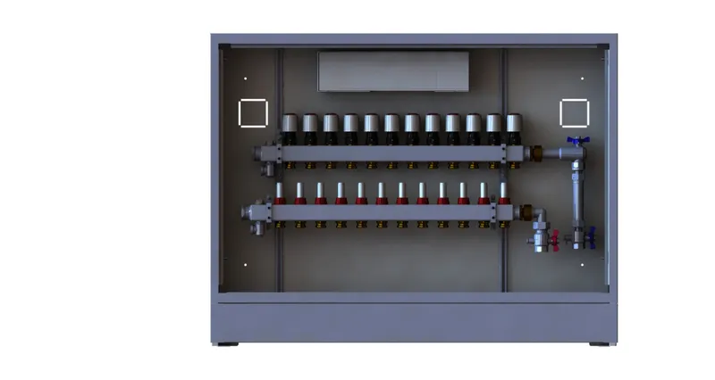 Danfoss Station UnoFloor Basic 12R 12 Heizkörper, rechts mit WMZ-Set, 230V