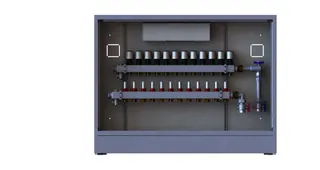 Danfoss Station UnoFloor Basic 12R 12 Heizkörper, rechts mit WMZ-Set, 230V