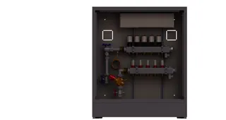 Danfoss Station UnoFloor Comfort 5L 5 Heizkörper, links mit AB-PM-Set, 230V