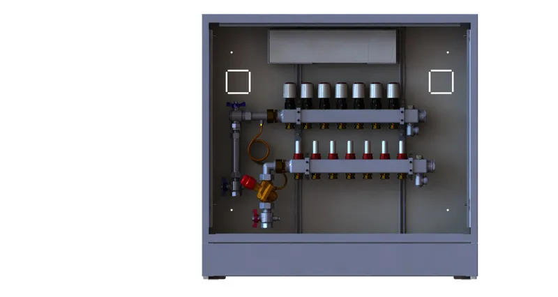 Danfoss Station UnoFloor Comfort 7L 7 Heizkörper, links mit AB-PM-Set, 230V