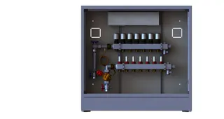 Danfoss Station UnoFloor Comfort 7L 7 Heizkörper, links mit AB-PM-Set, 230V