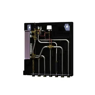 Danfoss Wohnungsstation Evoflat FSS 1 E HT-Heizung, 43kW, Dämmhaube