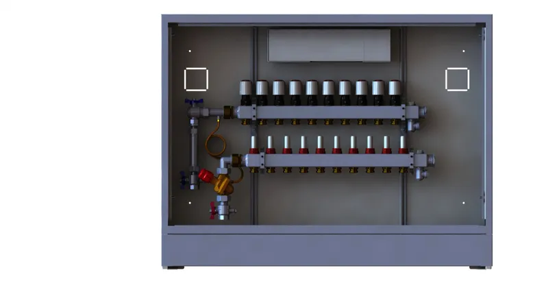 Danfoss Station UnoFloor Comfort 10L 10 Heizkörper, links mit AB-PM-Set, 230V