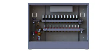 Danfoss Station UnoFloor Comfort 12L 12 Heizkörper, links mit AB-PM-Set, 230V