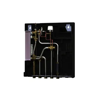 Danfoss Wohnungsstation Evoflat WSS 1 E ohne Heizung, 43kW, Dämmhaube – Bild 2