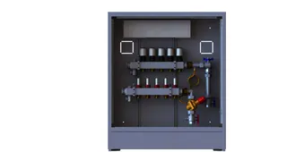 Danfoss Station UnoFloor Comfort 5R 5 Heizkörper, rechts mit AB-PM-Set, 230V