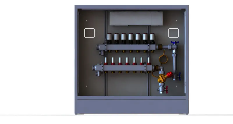 Danfoss Station UnoFloor Comfort 7R 7 Heizkörper, rechts mit AB-PM-Set, 230V