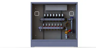 Danfoss Station UnoFloor Comfort 7R 7 Heizkörper, rechts mit AB-PM-Set, 230V