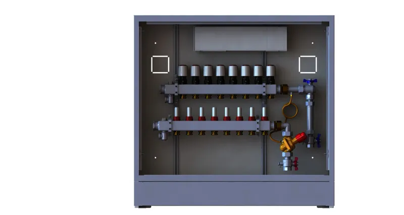 Danfoss Station UnoFloor Comfort 8R 8 Heizkörper, rechts mit AB-PM-Set, 230V