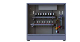 Danfoss Station UnoFloor Comfort 8R 8 Heizkörper, rechts mit AB-PM-Set, 230V