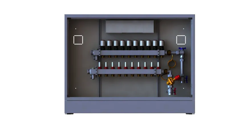 Danfoss Station UnoFloor Comfort 10R 10 Heizkörper, rechts mit AB-PM-Set, 230V