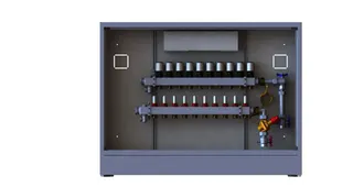 Danfoss Station UnoFloor Comfort 10R 10 Heizkörper, rechts mit AB-PM-Set, 230V