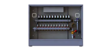 Danfoss Station UnoFloor Comfort 12R 12 Heizkörper, rechts mit AB-PM-Set, 230V