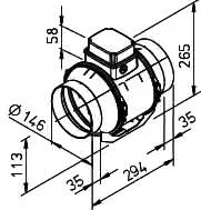 Helios MV EC 150 Multivent Rohrventilator EC 1-PH regelbar, DN 150 – Bild 2