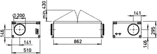 Helios ALB EC 200 A EH Aussenluft-Box m. E-Heizreg. u. Luftfilter 1-PH 230V – Bild 2