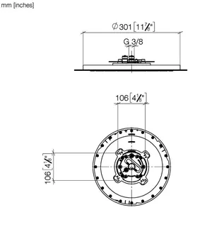 Dornbracht Regenbrause für Deckeneinbau SERIENSPEZIFISCH 28033970 300 mm Chrom – Bild 3
