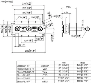 Dornbracht UP-Wandbatterie, Auslauf mittig SERIENNEUTRAL 35700970 – Bild 3