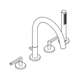 KLUDI NOVA FONTE 4Loch Wannenarmatur PURISTIC chrom – Bild 2