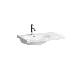Laufen Waschtisch LUA 460x750x180 asym. Becken links 1 Hahnloch mit Überlauf weiß