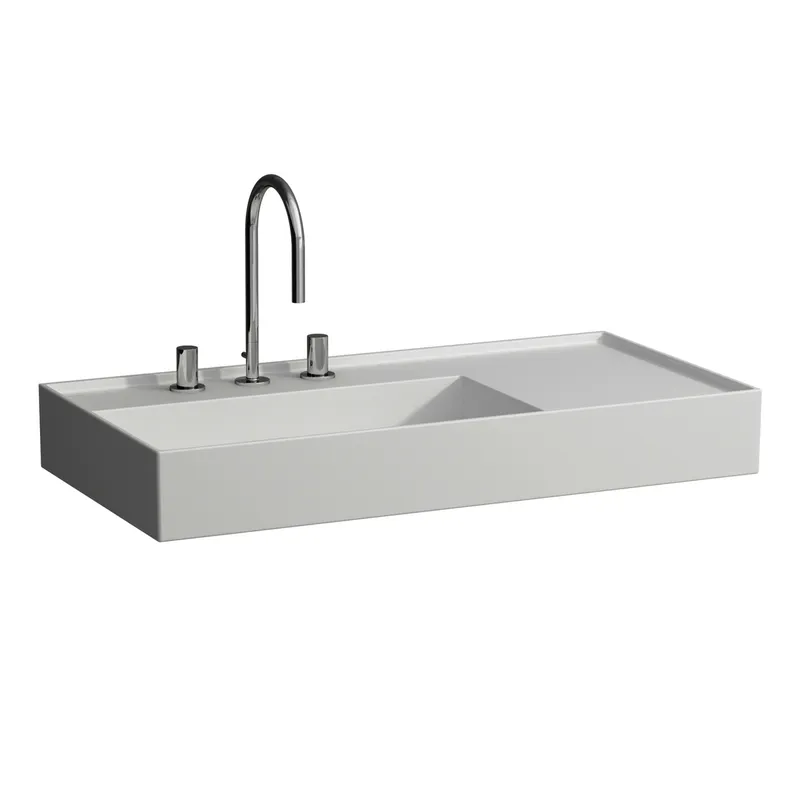 Waschtisch K-LAUFEN 460x900x150 3 Hlo.Ül. versteckter Abl. Ablg. rechts we ma.