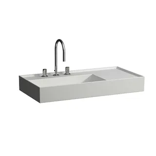 Waschtisch K-LAUFEN 460x900x150 2 Hlo.Ül. versteckter Abl. Ablg. rechts we ma. – Bild 2
