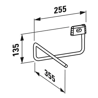 Laufen Handtuchhalter VAL 255x345 Ausf. links passend zu H814282 chrom – Bild 4