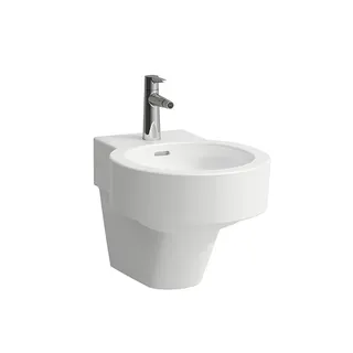 LF Wandbidet VAL 530x390 1 Hl. o. seitl. Loch f. Wasserans weiß matt