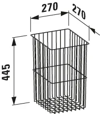 Laufen Wäschekorb BASE 445x270x270 für Hochschrank – Bild 2
