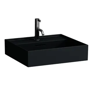 Aufsatz-Waschtisch K-LAUFEN 460x500x145 1 Hahnloch mit Überlauf graphit matt