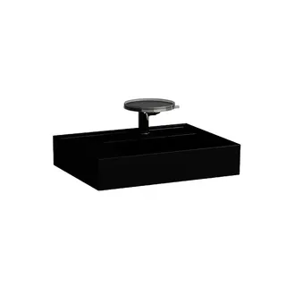 Waschtisch K-LAUFEN 460x600x150 1 Hlo.Ül. versteckter Abl. Ablg. links schw ma. – Bild 2