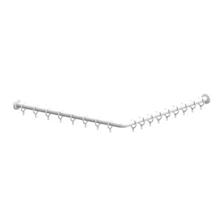 Normbau Nylon Care 300 Duschvorhangstange 0300840 Weiß – Bild 2