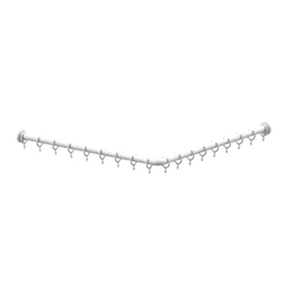 Normbau Nylon Care 400 Duschvorhangstange 0781020 Weiß – Bild 2
