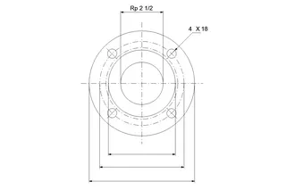 GRUNDFOS Zubehör für Druckerhöhungsanl. Gewindeflansch DN40xR1_1/2PN10/16 – Bild 2