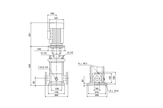 GRUNDFOS Vertikale Kreiselpumpe CR15-2 A-F-A-E-HQQE 3x400V 2,2kW – Bild 2