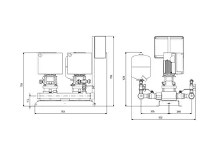 GRUNDFOS Druckerhöhungsanlage Hydro Multi-E 2CRIE5-9 PN16 400V 2,2kW – Bild 2