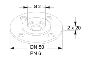GRUNDFOS Zubehör für Umwälzpumpen Ausgleichsstücksatz A20 G2xDN50 2x20 – Bild 2