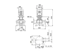 GRUNDFOS Trockenläuferpumpe TP125-60/4-A-F-A-BQQE PN16 3x400V – Bild 2