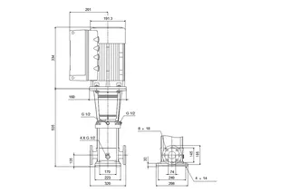 GRUNDFOS Vertikale Kreiselpumpe CRE32-2 A-F-A-E-HQQE 3x400V 7,5kW – Bild 2