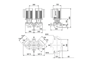 GRUNDFOS Elektr. ger. Trockenläuferpumpe TPED65-250/2-A-F-A-BQQE PN16 3x400V – Bild 2