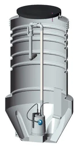 GRUNDFOS Abwasserpumpstation PS.R.10.20.S.DC.SS40.H40.SEG.PE