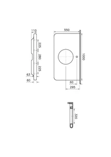 VitrA Konsolenplatte Liquid Breite 1000 mm Waschtisch-Ausschnitt Hahnlo. Keramik Weiß HG VC – Bild 2
