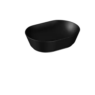 VitrA Aufsatzschale Geo oval 545 x 400 mm geschliffen Schwarz Matt