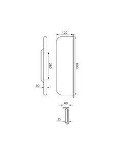 VitrA Ablage Liquid Breite 600 mm Wandmontage Sanitärkeramik Weiß HGL VC – Bild 2