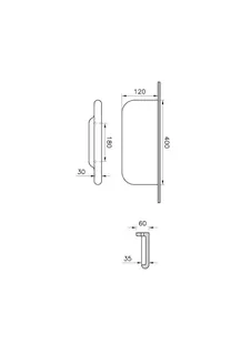 VitrA Ablage Liquid Breite 400 mm Wandmontage Sanitärkeramik Weiß HGL VC – Bild 2
